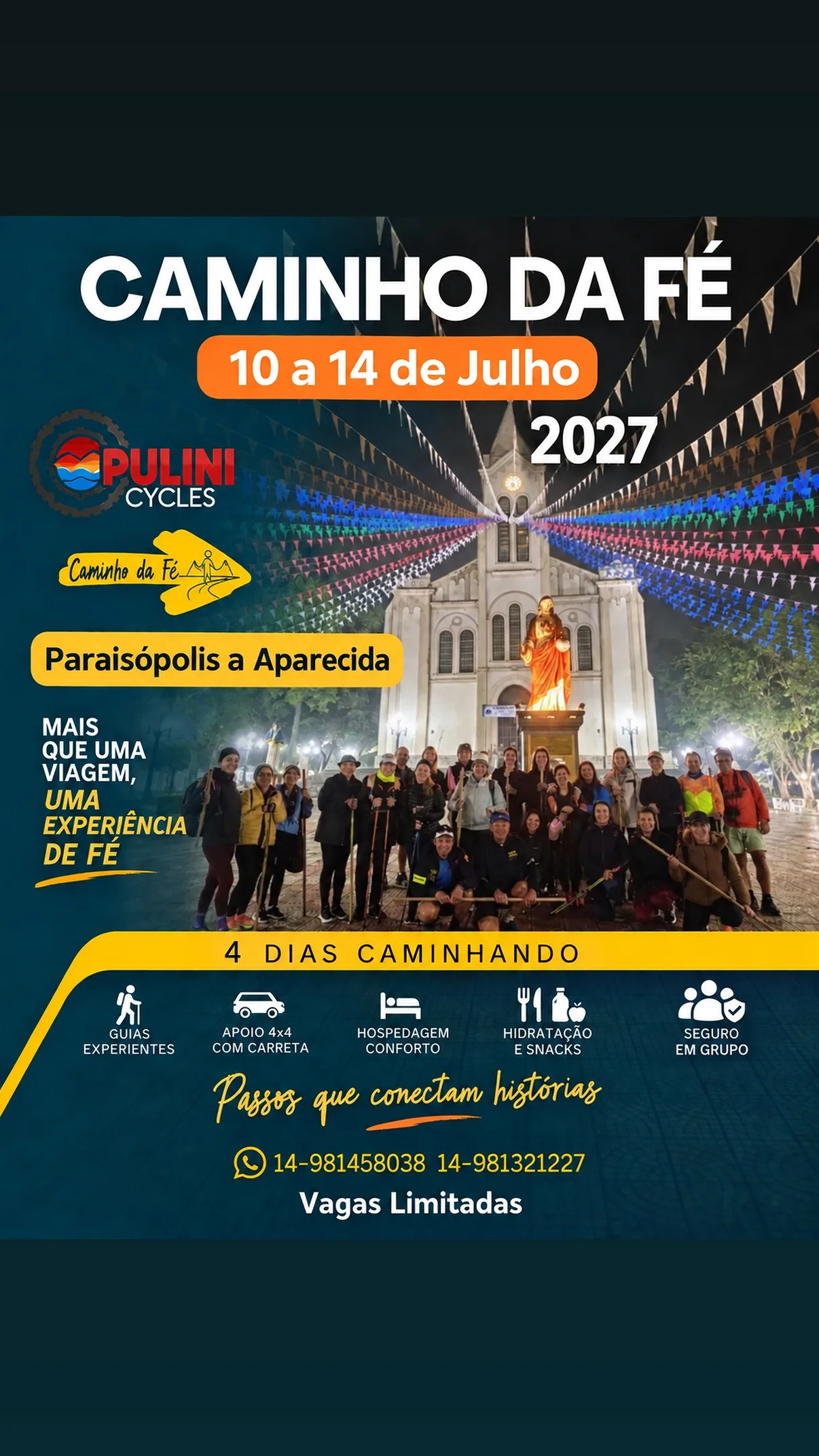 Caminho da Fé - Julho 2027 (Caminhando)